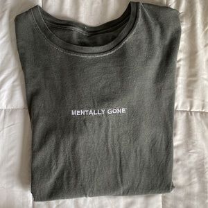 Urban Outfitters/Wildroot “Mentally Gone” grey T-shirt